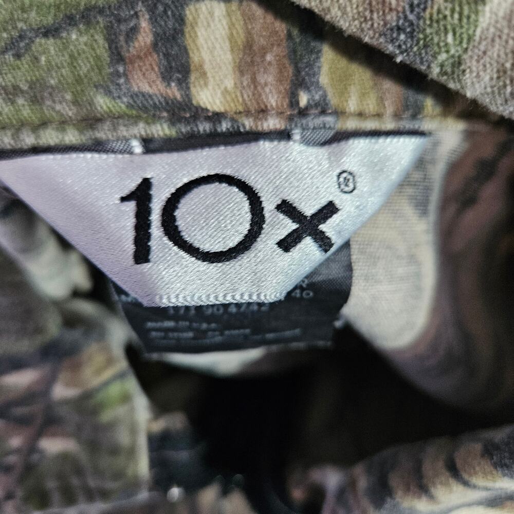 10X Camo Hunting Jacket Mens M 38-40 Full Zip Collared - Picture 4 of 6